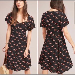 Anthropologie Maeve Praslin Lion Print Dress Sz 8